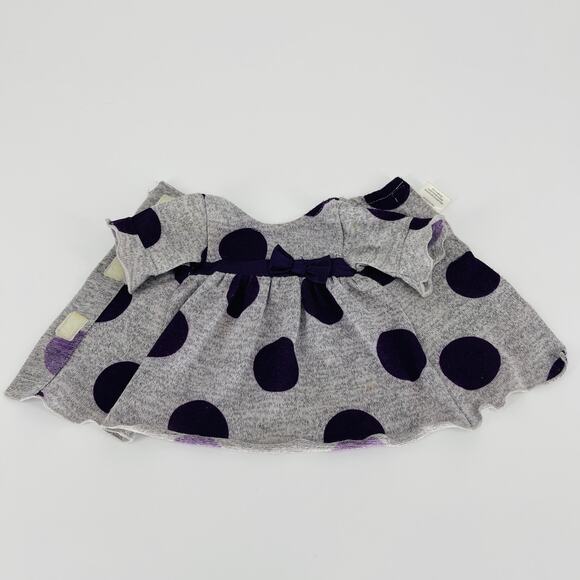 What A Doll Grey/Gray Dress with Purple Polka Dots and Bow for 18 inch Dolls GUC - Picture 4 of 11